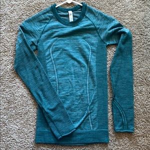 Teal Lululemon long sleeve